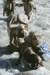 Balti  porters crossing river 2, Jim Duff, Australia